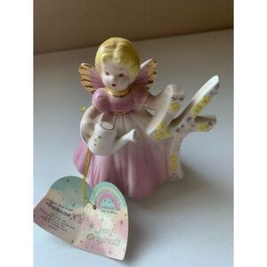 Josef Originals Ceramic Birthday Angel Figurine Age 4